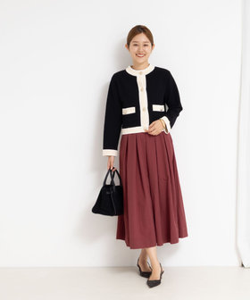 完売品❤️リンカブル　タフタタックスカート(ブラック) TAFFETA TUCK SKIRT / タフタタックスカート｜DÉPAREILLÉ