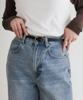 牛革フリー細ベルト