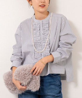 ウォッシャブルフリルコンパクトブラウス