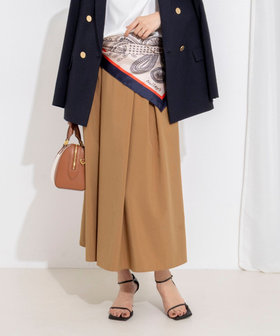 【一部WEB限定色アイテム】ウォッシャブル高機能タックフレアースカート