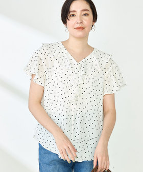 飯豊まりえさん着用＞2wayラッフル衿ブラウス（5-0035-2-01-018