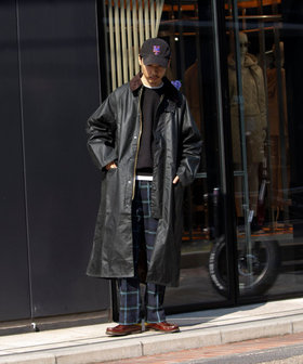 BARBOUR】BURGHLEY バーレー ワックス コットン ロング コート