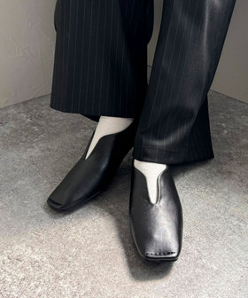 スクエアトゥステッチシューズ