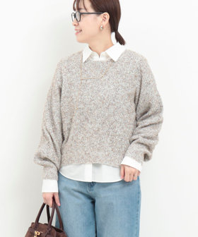 ひげネップヤーンプルオーバーニット