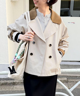 バイカラーショートトレンチコート（6-0819-2-04-002）｜MICO COULIER