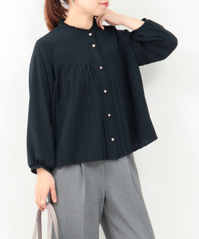 ジョーゼットプリーツブラウス（5-0807-5-01-001）｜MICO COULIER