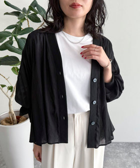 T/R強撚カーディンガンシャツ（5-0344-2-21-003）｜fredy emue