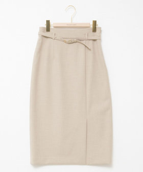 ノーリーズソフィー（NOLLEY’S sophi）/ウォッシャブルベルト付きラップ風タイトスカート ウォッシャブルベルト付きラップ風タイトスカート（5-0030-6-06-002