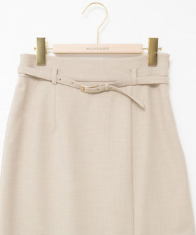 ウォッシャブルベルト付きラップ風タイトスカート（5-0030-6-06-002