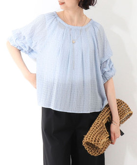 mico☆新品☆マレットメット☆ブラウス OUTLET限定 TIME SALE！］ドットピンタックホイップスリーブ