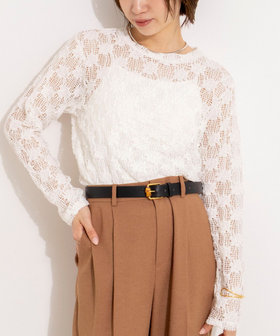 ウォッシャブルレースロンT