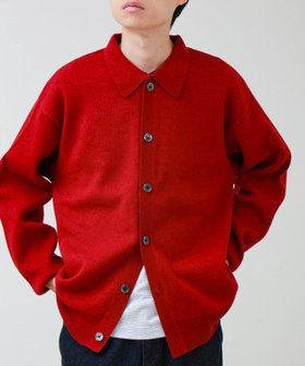 Collared wool JK 衿付きニットカーディガン（6-0092-3-52-053