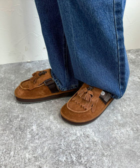 サンダル SUEDE MULE SHAKA キルトタッセル サンダル MOC MULE TASSEL SUEDE [メンズ