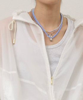 【MAQWEL/マクウェル】ドロップトップビーズネックレス