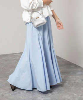 【WEB＆一部店舗限定色アイテム】ウォッシャブルヴィンテージタフタマチ入りマキシスカート