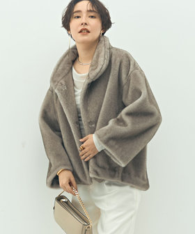 coco様エコペル▶︎フェイクファー フード コート green label relaxing（グリーンレーベルリラクシング）の