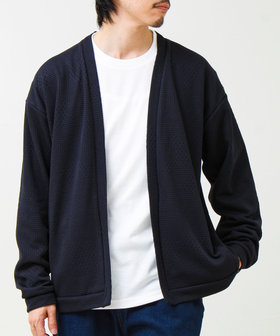 【ロンTとカーデの2点セット】ランダムジャガード アンサンブルカーディガン