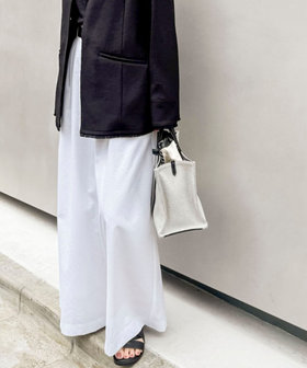 ウォッシャブルエクセルテックタンブラー2タックワイドパンツ