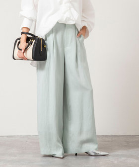 【WEB＆一部店舗限定サイズアイテム】ウォッシャブルセルロースワイドパンツ