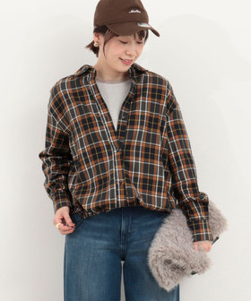 コットンテンセルチェックブラウス