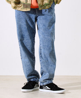 ［WEB限定 SPECIAL PRICE！］【シーズンレス/UNISEX】ケミカルウォッシュ ワイドデニムイージーパンツ