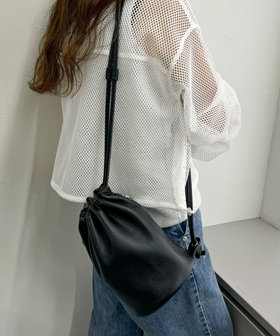 シュリングレザー巾着サックバック