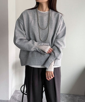ENFOLDのダンボール スウェット×SHIRT PULLOVER エンフォルド