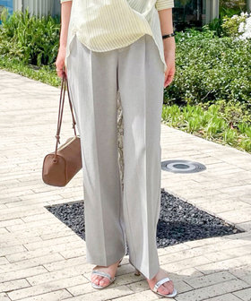 《セットアップ対応》ウォッシャブルブリーザブルシャンブレーセミワイドパンツ