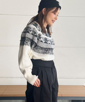 フェザーノルディックプルオーバーニット