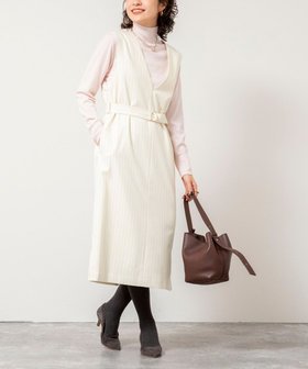 ウォッシャブルベルト付きジャンスカ