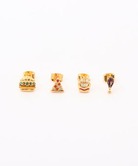 【GIRLS CREW/ガールズクルー】Lunch Is On Us Stud Set-P