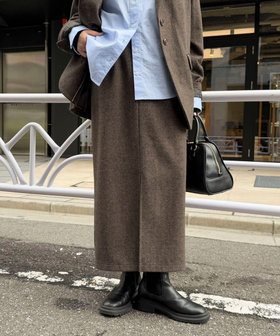《セットアップ対応》ツィードタイトスカート