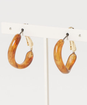 カラー樹脂うねりフープピアス