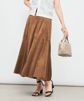 ［WEB限定 SPECIAL PRICE！］《セットアップ対応》ウォッシャブルストレッチスエードフレアスカート