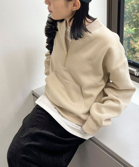 FR刺繍裏毛ハーフZIP スウェット（4-0331-6-23-014）｜fredy