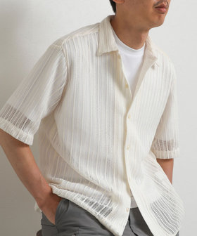 レースワンナップカラー 半袖ニットシャツ 26SS