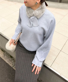 《セットアイテム》ミラノリブラメドルマンニット＋マフラーSET