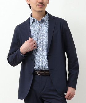 《ビジカジ/セットアップ対応》リネンライク ストレッチ テーラーカーデ