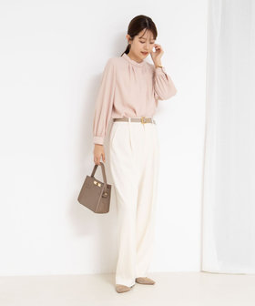 ウォッシャブル強撚ツイルワイドパンツ（5-0030-6-09-004）｜NOLLEY'S