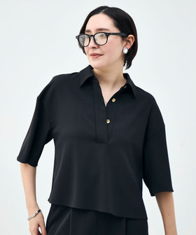 セットアップ対応》ウォッシャブルイージーツイルシャツ（6-0035-3-01