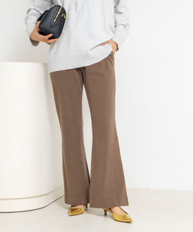 ウォッシャブルピグメント加工フレアカットソーパンツ