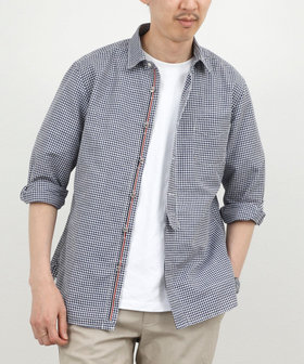 綿麻パラシュートボタン7分袖シャツ 26SS