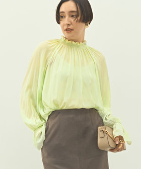 WEB限定 SPECIAL SALE！］ウォッシャブル2WAY割繊衿フリルブラウス（5