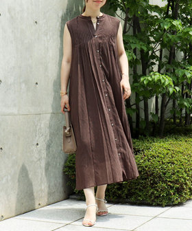 bi color onepiece（navy）　ミヌエール 日本製】ねじりデザインワンピース（ミドルワンピース） | COUP