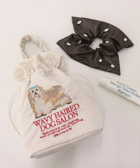 【JOli JOli/ジョリジョリ】刺しゅう巾着バッグ