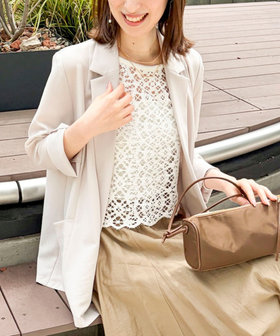 《セットアップ対応》ウォッシャブルエアリージョーゼットドレープライトジャケット