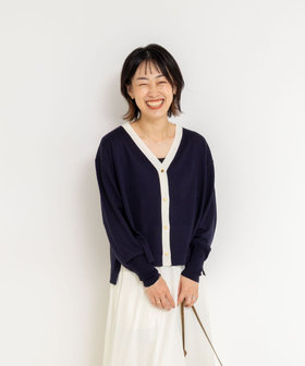 カーディガン 「手洗い可能」「アンサンブル対応」18G天竺ゆったりVネックカーディガン レディース NOLLEY'S カーディガン 「手洗い可能」「アンサンブル対応」18G