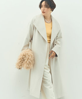 WEB限定 SPECIAL SALE！］アンゴラビーバーベルテッドロングコート（5