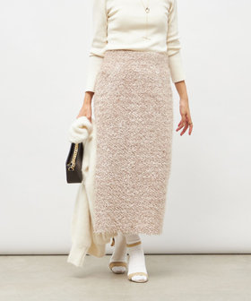 《セットアップ対応》ウォッシャブルフェザーチュールタイトスカート