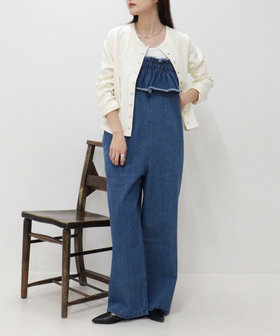 フリルデニムサロペット